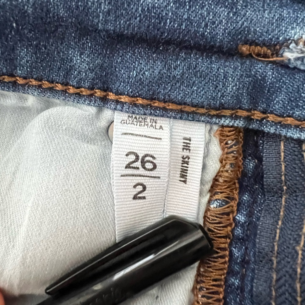 Women's Loft ‘THE SKINNY’ Blue Denim Jeans size 26 size 2 - Picture 7 of 8